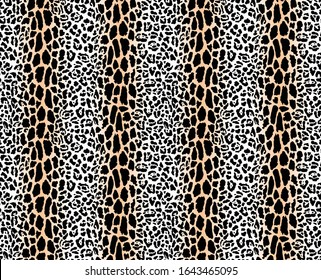 Seamless Vector. Leopard animal skin with gradient background. Repeatable ready template.
