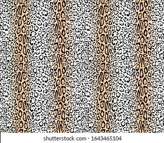 Nahtlose Vektorillustration. Leopardenhaut mit Farbverlauf-Hintergrund. Wiederholbare fertige Vorlage.