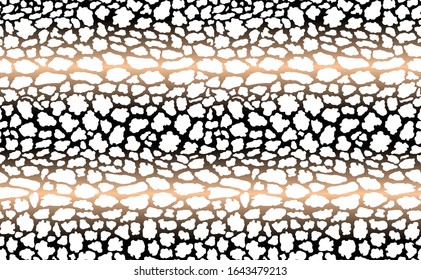 Seamless Vector. Leopard animal skin with gradient background. Repeatable ready template.
