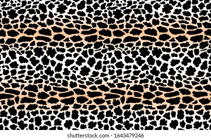 Vector sin problemas. Piel animal leopardo con fondo degradado. Plantilla lista repetible.