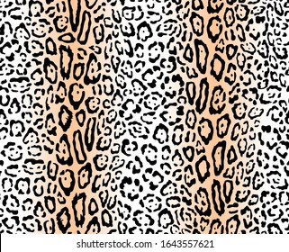 Seamless Vector. Leopard animal skin with gradient background. Repeatable ready template.