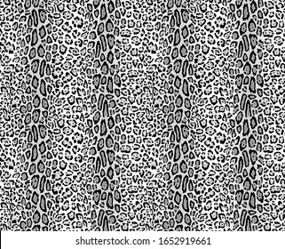 Seamless Vector. Leopard animal skin with gradient background. Vertical composition work. Repeatable ready template.
