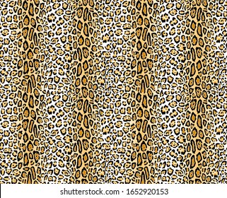 Vector sin problemas. Piel animal leopardo con fondo degradado. Trabajo de composición vertical. Plantilla lista repetible.