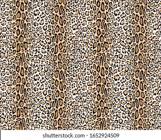 Seamless Vector. Leopard animal skin with gradient background. Vertical composition work. Repeatable ready template.