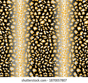 Seamless Vector. Leopard animal skin with gradient background. Vertical composition work. Repeatable ready template.
