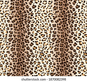 Seamless Vector. Leopard animal skin with gradient background. Vertical composition work. Repeatable ready template.