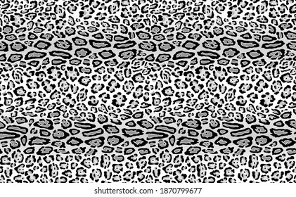 Vector sin problemas. Piel animal leopardo con fondo degradado. Trabajo de composición vertical. Diseño de plantilla repetible.