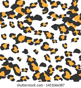 Seamless vector leopard fur pattern. Stylish fashionable wild leopard print. Animal print white 10 eps background for fabric, textile, design, cover, wrapping.