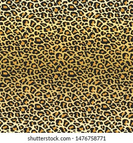 Seamless vector leopard fur pattern. Stylish fashionable wild leopard print. Animal print beige gradient 10 eps background for fabric, textile, design, cover, wrapping.