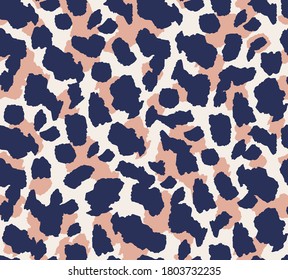 Patrón de piel de leopardo vectorial sin foco 