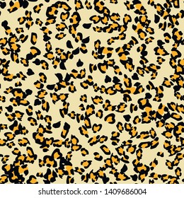 Seamless vector leopard pattern 10 eps.  Trendy stylish wild gepard, leopard print. Animal print background for fabric, textile, design, advertising banner.