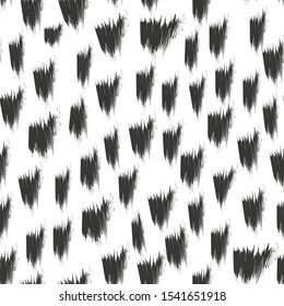 Seamless vector leopard pattern on white background