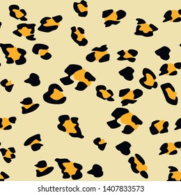 Seamless vector leopard pattern.  Trendy stylish wild gepard, leopard print. Animal print background for fabric, textile, design, advertising banner.