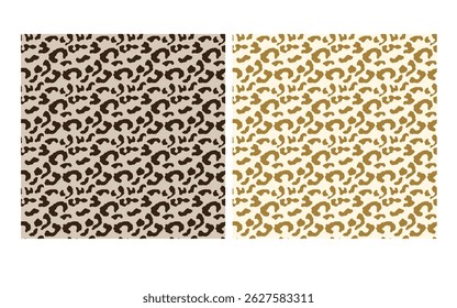 Seamless vector leopard pattern. Trendy, stylish wild leopard print. Animal print background for fabric, textile, design, Brown and Golden, black,