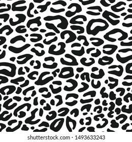 Seamless vector leopard pattern. Wild animal skin print for fabric, textile, cover, wrapping. 10 eps leopard background.