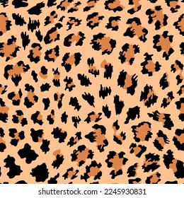 seamless vector leopard print. background for fabric, paper, clothes. Fashionable animal pattern. ikat design. skin texture