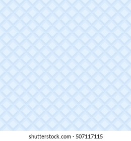 Seamless vector light blue background. Modern geometric pattern with volume repeating squares