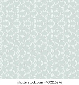 Seamless vector light blue and white ornament. Modern geometric pattern with repeating elements