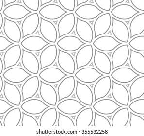 Seamless vector light grey ornament. Modern stylish geometric pattern with repeating elements
