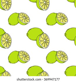 Seamless vector lime pattern