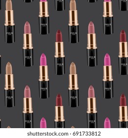 Seamless Vector Lipstick Pattern