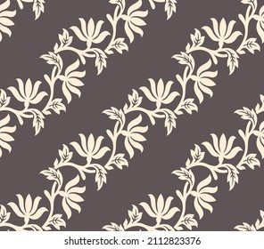 Seamless vector lotus floral pattern design