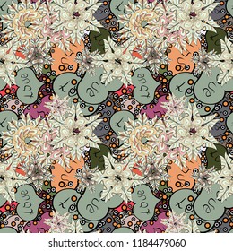 Seamless vector love background. Valentine heart love seamless pattern with heart. Heart pattern.