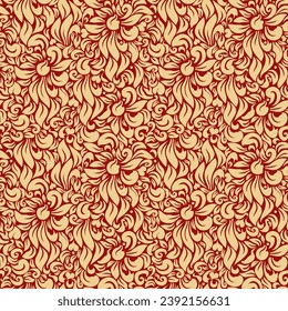 Seamless vector luxury floral background	
