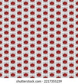 Seamless vector made of Halloween pumpkins, minimalist flat style