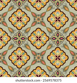 Seamless vector mandala color Full pattern 