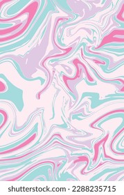 seamless vector marble print in bright pastel pretty colours 70's