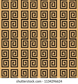 Seamless vector meander pattern. Fashion textile print with greek design. Greece fabric background.