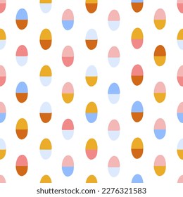 Seamless vector medical pattern with colorful pills
