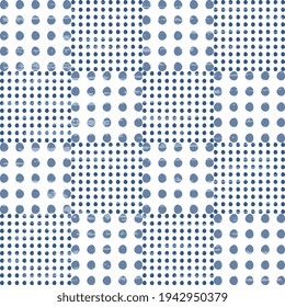 Seamless vector mesh with peas in blue shades on a textured white background. Illustrations for your packaging, postcards, textiles.