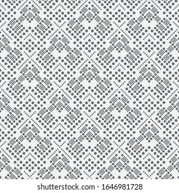 Seamless vector models. Abstract point textured background with diamond, dotted line, angular shapes. Modern minimum texture. Graphic element of design.