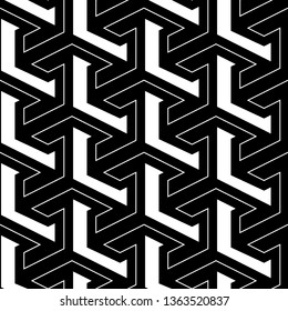 Seamless vector. Modern pattern.Curves, figures motif. Geometric backdrop. Shapes ornament. Geometrical background. Abstract wallpaper. Digital paper, textile print