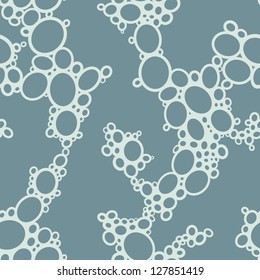 seamless vector molecular blue pattern