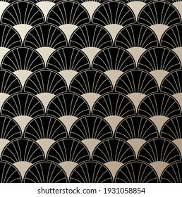 seamless vector monochrome pattern art-deco