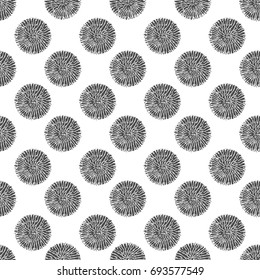 Seamless vector monochrome pattern with dots
