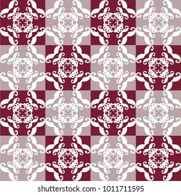 Seamless vector monochrome pattern whith  ornament