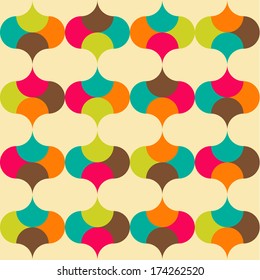 Seamless vector mosaic art geometric pattern background