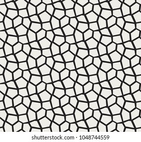 Seamless Vector Mosaic Pattern. Irregular cells background. Voronoi texture.