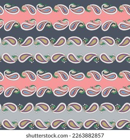 patrón de borde paisajista de vectores multicolor transparente en fondo gris y rosa