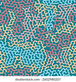 seamless vector multi color triangle pattern on green background