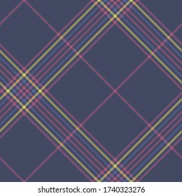 Seamless vector multicolor blue tartan pattern. Plaid background. Classic fashion wool pattern. For fabric, textile, wrapping, cover etc.