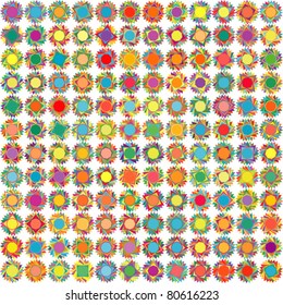 Seamless vector multicolor bright stars background