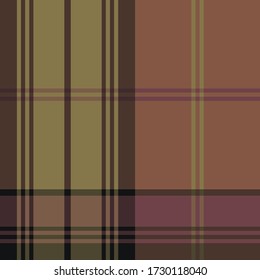 Nahtloser Vektor multicolor dunkelgelben Tartan Muster. Plaid Hintergrund. Klassisches Wollmuster. Für Design, Stoff, Textilien, Verpackung, Abdeckung usw.