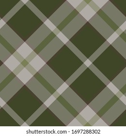 Seamless vector multicolor diagonal  tartan pattern. Plaid background. Classic fashion wool pattern. For fabric, textile, wrapping, cover etc.