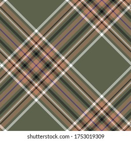 Seamless vector multicolor green plaid pattern. Tartan background. Classic pattern. For fabric, design, textile, wrapping, cover etc.