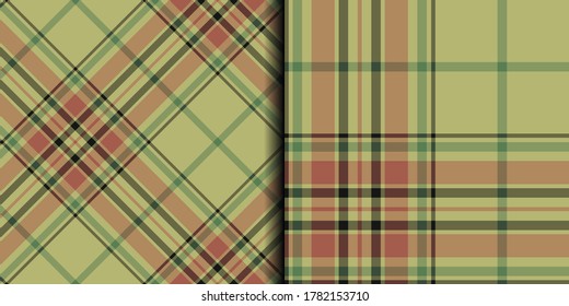 Seamless vector multicolor pale green tartan pattern. Plaid background. Classic fashion wool pattern. For design,  fabric, textile, wrapping, cover etc.